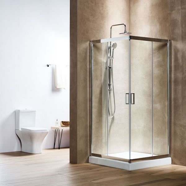 Καμπίνα Τετράγωνη Διάφανη New Line 80x80